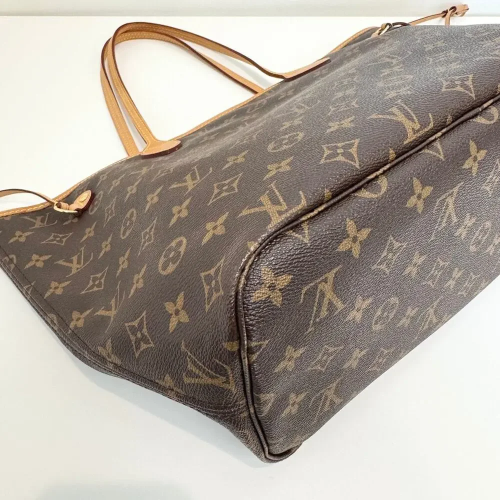 Louis Vuitton Monogram Cherry Neverfull MM Tote w/ Pouch Red Lining LV Logo Bag